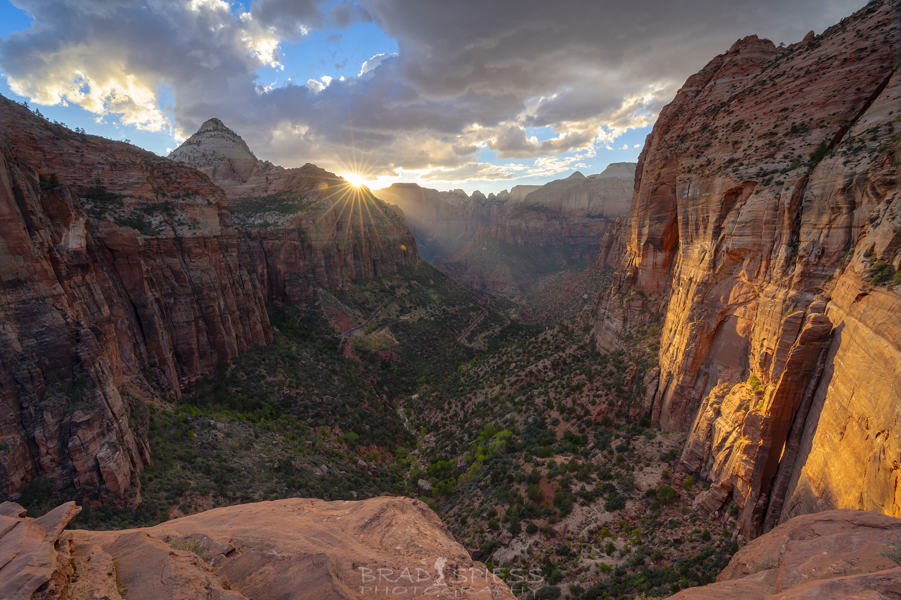 Zion National Park Overlook Trail sunset
