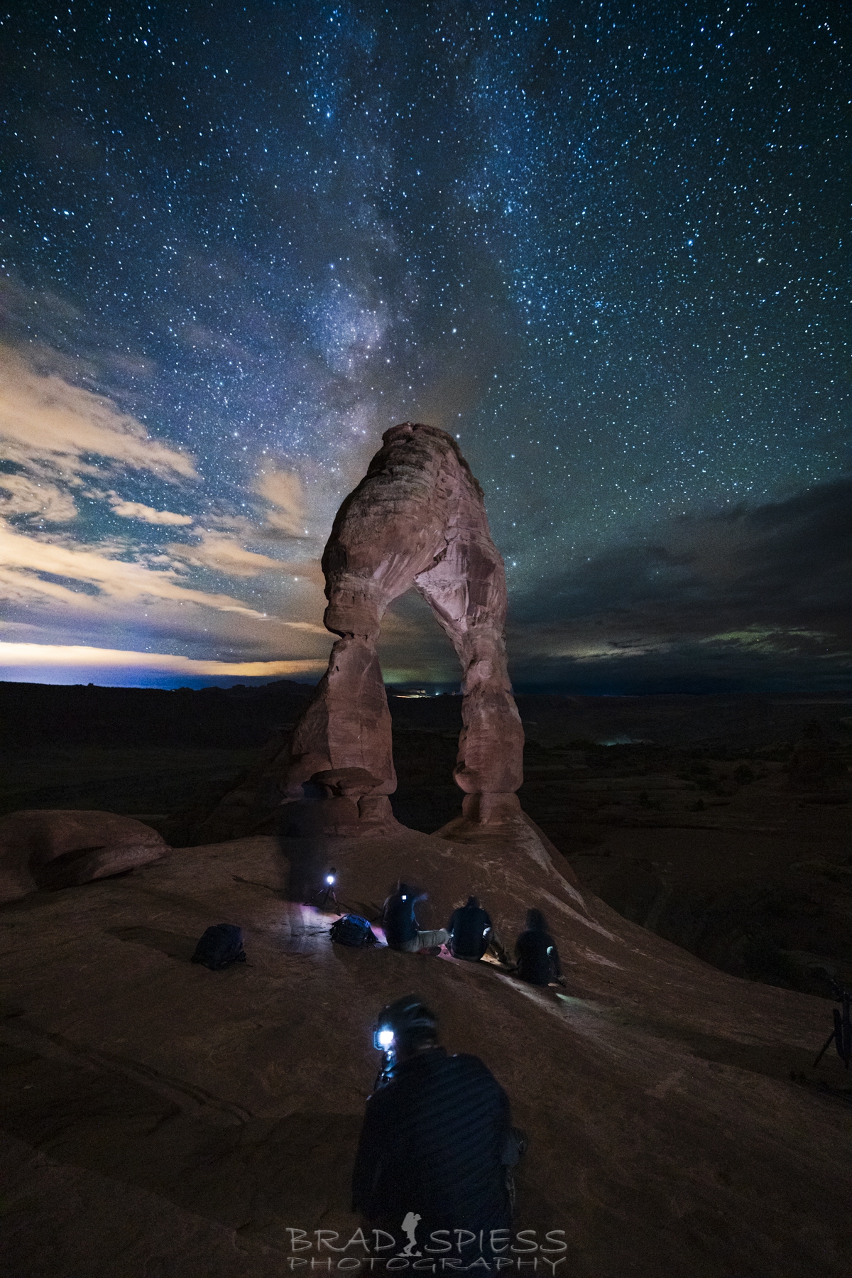 One last impromptu picture of our group shooting the Milky Way at Delicate Arch