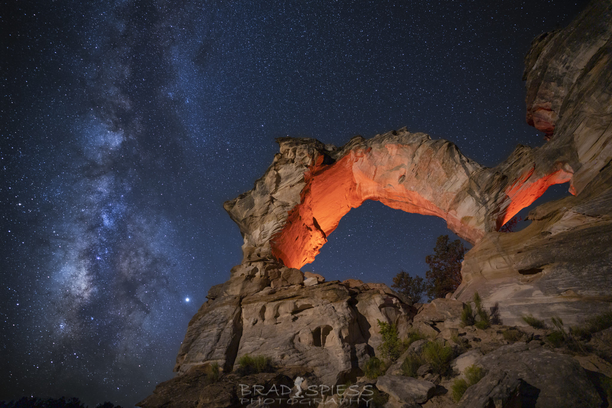 The Milky Way rising next to the Inch Worm Arch