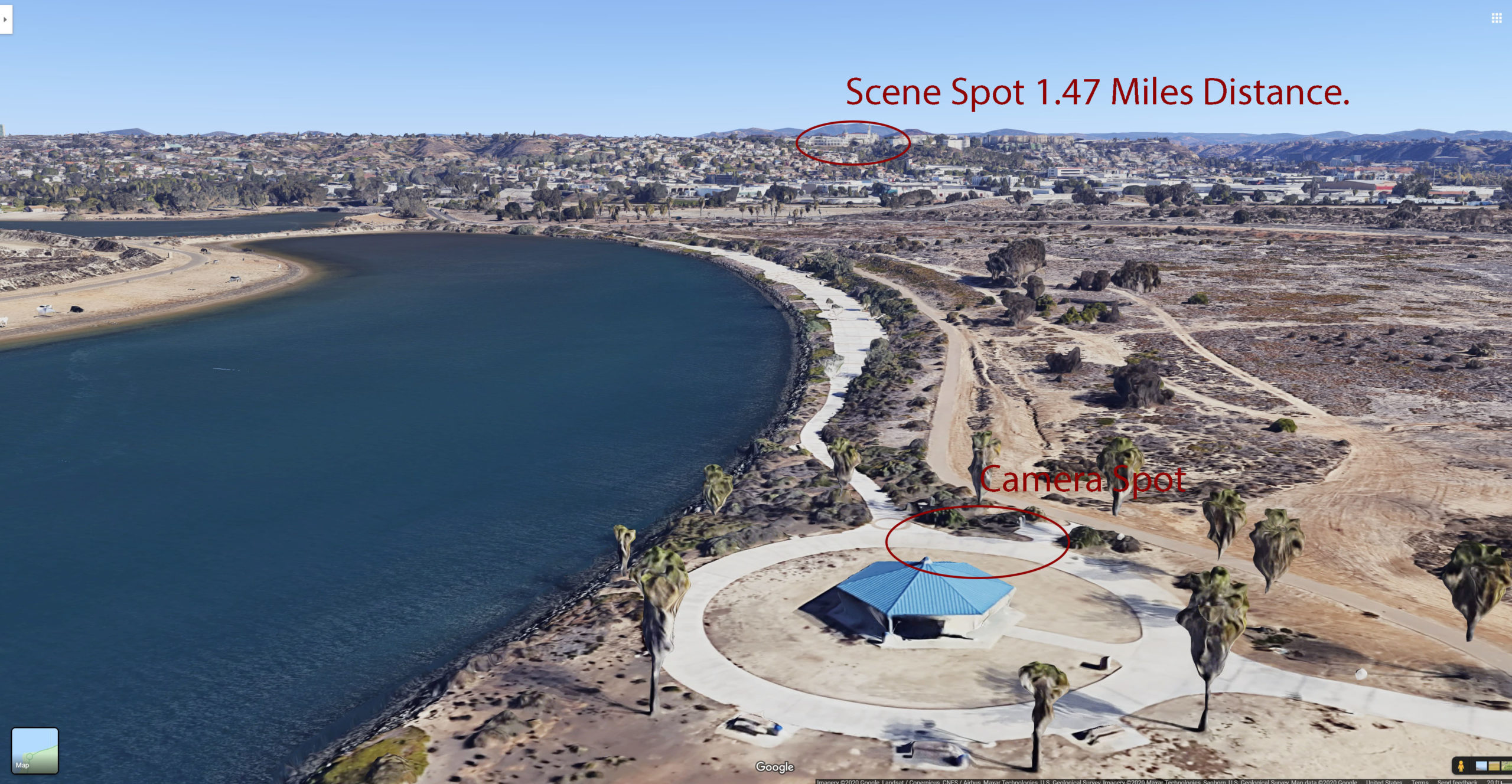 3D View of the area I am shooting
